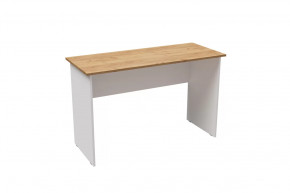 ЛЮЧИЯ Стол письменный (ш1200*г500*в750мм), ЛДСП Белый/ЛДСП Дуб крафт золотой в Тюмени - mebel-tymen.ru | фото