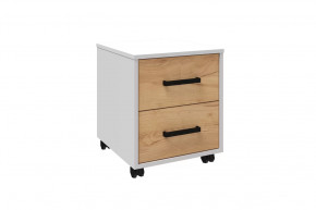 ЛЮЧИЯ Тумба (ш412*г436*в496мм), ЛДСП Белый/ЛДСП Дуб крафт золотой в Тюмени - mebel-tymen.ru | фото