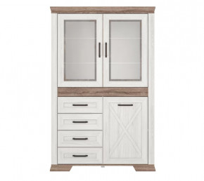 MARSELLE шкаф REG2W1D4S (Ясень снежный/Дуб сонома темный) в Тюмени - mebel-tymen.ru | фото