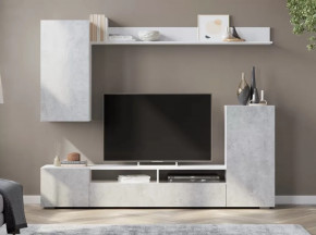 Мебель для гостиной МГС-4 Белый/Цемент светлый в Тюмени - mebel-tymen.ru | фото