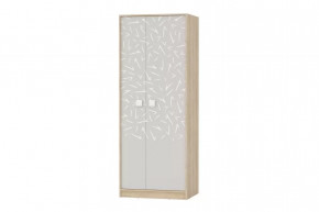 МИККИ Шкаф для одежды (арт. 6-9418) (ш800*г585*в2105мм), ЛДСП Дуб ривьера/Серый с ФП в Тюмени - mebel-tymen.ru | фото