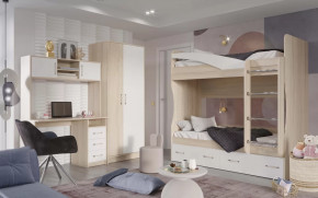 Модульная детская "Буратино" сонома/белый в Тюмени - mebel-tymen.ru | фото