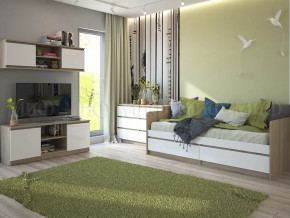 Модульная детская Челси Белый глянец, дуб сонома в Тюмени - mebel-tymen.ru | фото