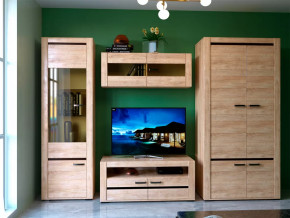 Модульная гостиная Бьянка Дуб баррик в Тюмени - mebel-tymen.ru | фото