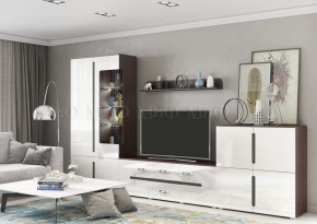 Модульная гостиная Ким Белый глянец-венге в Тюмени - mebel-tymen.ru | фото