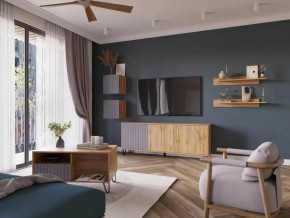 Модульная гостиная "Ливерпуль" Дуб Вотан в Тюмени - mebel-tymen.ru | фото