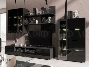 Модульная гостиная Николь Черный глянец в Тюмени - mebel-tymen.ru | фото
