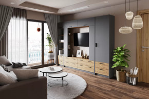 Модульная гостиная Оттавия Антрацит в Тюмени - mebel-tymen.ru | фото