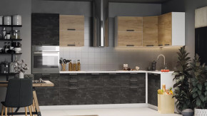Модульная кухня «Детройт» Белый/Дуб Крафт золотой/Угольный камень в Тюмени - mebel-tymen.ru | фото