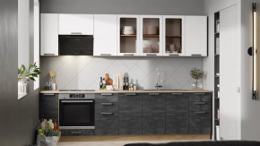 Модульная кухня «Детройт» Дуб крафт золотой/Белый глянец/Угольный камень в Тюмени - mebel-tymen.ru | фото