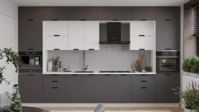 Модульная кухня «Гренада» Белый, Холст Белый, Холст Вулкан в Тюмени - mebel-tymen.ru | фото