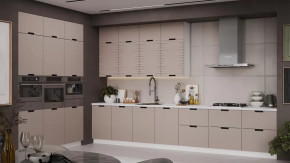 Модульная кухня «Гренада» Белый, Холст латте в Тюмени - mebel-tymen.ru | фото