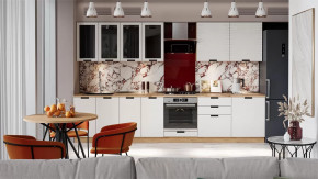 Модульная кухня «Гренада» Дуб Крафт золотой, Холст Белый в Тюмени - mebel-tymen.ru | фото