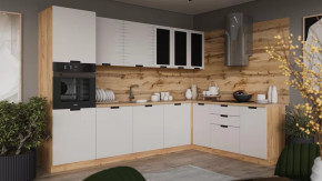 Модульная кухня «Гренада» Дуб Крафт золотой, Холст мокко в Тюмени - mebel-tymen.ru | фото