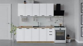 Модульная кухня «Лорас» Дуб крафт золотой/Холст белый в Тюмени - mebel-tymen.ru | фото