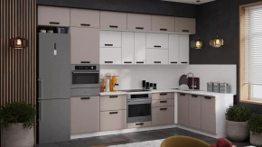 Модульная кухня «Тиана» Белый, Белый супермат, Мокко супермат в Тюмени - mebel-tymen.ru | фото