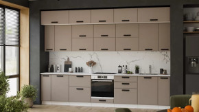 Модульная кухня «Тиана» Белый, Мокко супермат в Тюмени - mebel-tymen.ru | фото