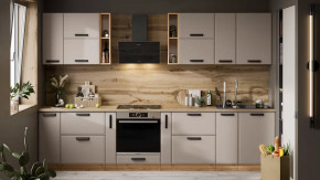 Модульная кухня «Тиана» Дуб Крафт золотой, Мокко супермат в Тюмени - mebel-tymen.ru | фото