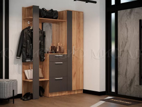 Модульная прихожая Мартина Графит, Дуб крафт в Тюмени - mebel-tymen.ru | фото