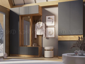 Модульная прихожая Роджинамиф, дуб крафт/графит в Тюмени - mebel-tymen.ru | фото