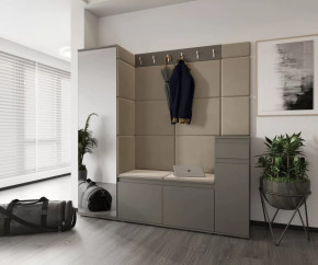Модульная прихожая Stark 2 Серый графит/Велюр бежевый НК-мебель в Тюмени - mebel-tymen.ru | фото