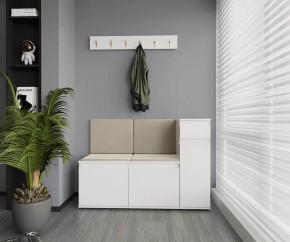 Модульная прихожая Stark 3 Белый матовый/Велюр бежевый НК-мебель в Тюмени - mebel-tymen.ru | фото