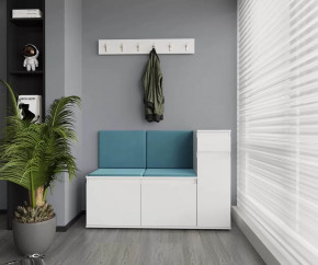 Модульная прихожая Stark 3 Белый матовый/Велюр бирюзовый НК-мебель в Тюмени - mebel-tymen.ru | фото