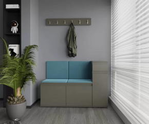 Модульная прихожая Stark 3 Серый графит/Велюр бирюзовый НК-мебель в Тюмени - mebel-tymen.ru | фото