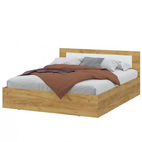 Модульная система "Дольче" Кровать двойная 1,6*2,0 Дуб Золотой/Белый в Тюмени - mebel-tymen.ru | фото