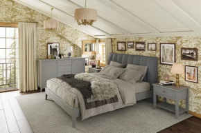 Модульная спальня Никеа Серый шифер/Лак Антрацит в Тюмени - mebel-tymen.ru | фото