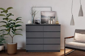 МОРИ МК1200.8 Комод с 8 ящ. (ш1204*г404*в990мм), ЛДСП Графит (МП) в Тюмени - mebel-tymen.ru | фото