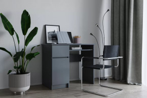 МОРИ МС-1 Стол с 1м ящ., 1 дв., ЛЕВЫЙ (ш900*г504*в770мм), ЛДСП Графит (МП) в Тюмени - mebel-tymen.ru | фото