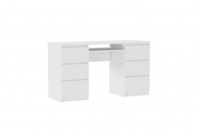 МОРИ МС-2 Стол с 6ю ящ, (ш1354*г500*в770мм), ЛДСП белый (МП/3) в Тюмени - mebel-tymen.ru | фото