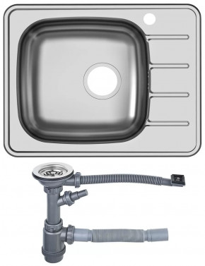 Мойка для кухни Ukinox GRM600.480 -GT6K 2L & S701 нержавеющая сталь в Тюмени - mebel-tymen.ru | фото