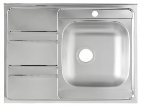 Мойка для кухни Ukinox IND800.600 -GT6C 0R- сатин в Тюмени - mebel-tymen.ru | фото