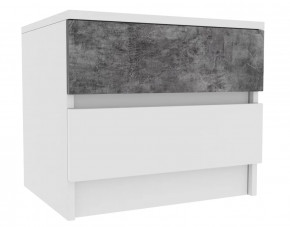 МС Софи Тумба прикроватная 2 шт Белый/Бетон Темный в Тюмени - mebel-tymen.ru | фото