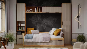 Набор детской мебели «Хилтон» №3 Дуб Крафт золотой, Мокко матовый в Тюмени - mebel-tymen.ru | фото