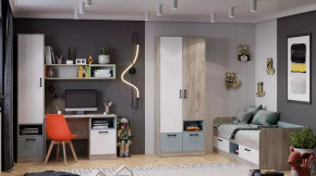 Набор детской мебели «Оливер» №2 Дуб крафт серый, Белый, Серо-голубой в Тюмени - mebel-tymen.ru | фото