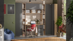 Набор детской мебели «Порто» №10 Яблоня Беллуно, Графит софт в Тюмени - mebel-tymen.ru | фото