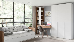 Набор детской мебели «Порто» №7 Белый Жемчуг, Яблоня Беллуно, Белый софт в Тюмени - mebel-tymen.ru | фото