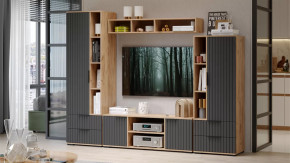 Набор мебели для гостиной «Хилтон» №2 Дуб Крафт золотой, Графит матовый в Тюмени - mebel-tymen.ru | фото