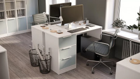 Набор мебели для офиса «Марли» №2 Белый, Серо-голубой в Тюмени - mebel-tymen.ru | фото