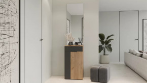 Набор мебели для прихожей стандартный «Асти»  Дуб крафт золотой/Антрацит в Тюмени - mebel-tymen.ru | фото