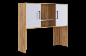 Надстройка стола компьютерного 1200 Лайт-2 дуб крафт золотой/белый в Тюмени - mebel-tymen.ru | фото