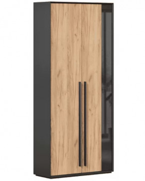Неаполь ЛД.134050.000 Шкаф двухстворчатый (Черный/Дуб Золотой) в Тюмени - mebel-tymen.ru | фото