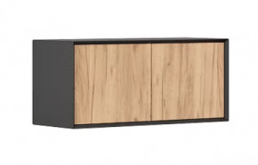 Неаполь ЛД.134070.000 Антресоль двухдверная (Черный/Дуб Золотой) в Тюмени - mebel-tymen.ru | фото