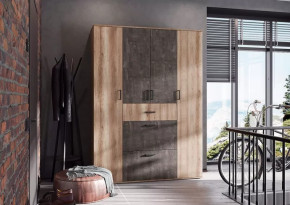 НЕЛЬСОН ШК-03 Шкаф (ш1600*г500*в2200мм), ЛДСП Дуб каньон/Дуб каньон - Желез камень в Тюмени - mebel-tymen.ru | фото