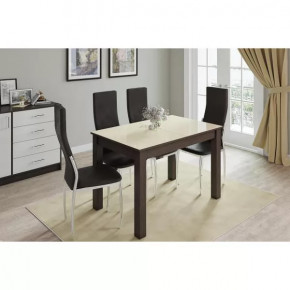 Обеденный раздвижной стол Бруно 1000*600 лакобель ваниль в Тюмени - mebel-tymen.ru | фото