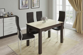 Обеденный раздвижной стол Бруно 1100*700 лакобель ваниль в Тюмени - mebel-tymen.ru | фото