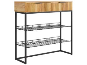 Обувница Классная 1 дуб крафт золотой/акация светлая/черный муар в Тюмени - mebel-tymen.ru | фото